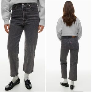 Levi's Ribcage Straight Ankle Jean dark Grey Size 26